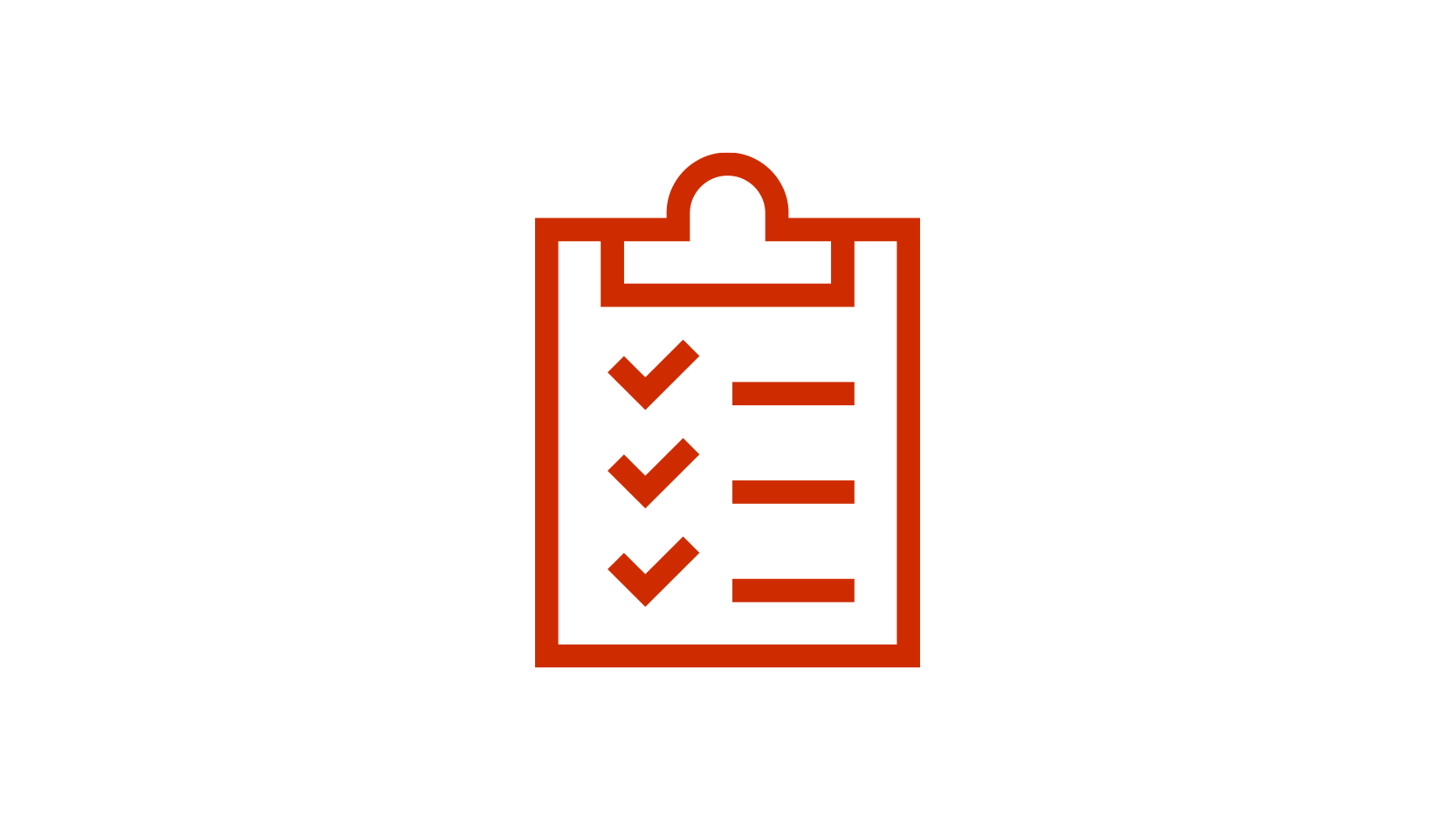 Clipboard icon with checkmarked list